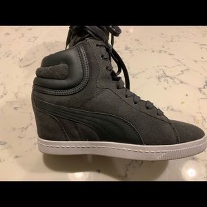 Puma hi-top wedge sneakers
